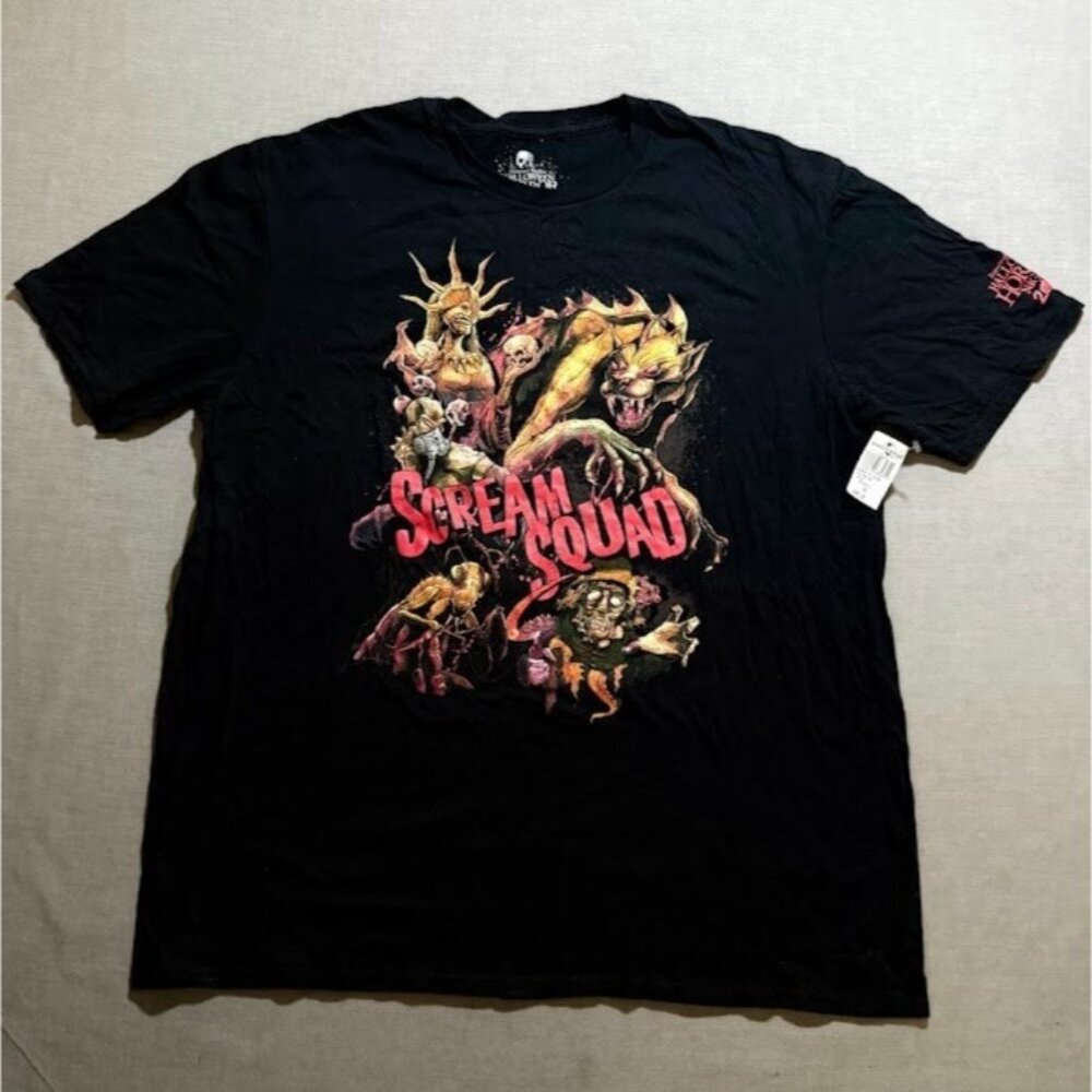 Scream Squad Universal Studio 2022 Shirt Adult XL Black Pullover Tee Mens